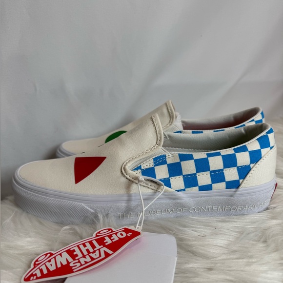 MOCA x Classic Slip-On 'Checkerboard - Cyan' New In Box - Picture 2 of 8